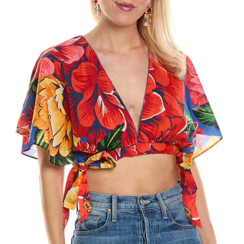 Farm rio floral crop top